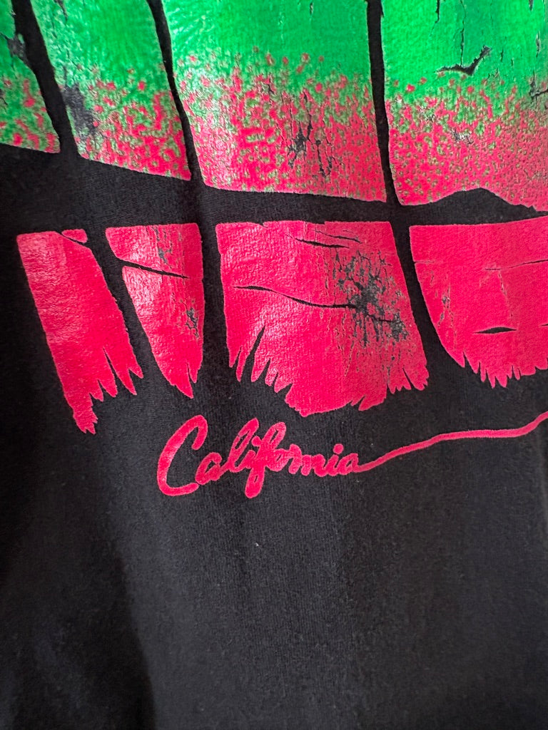 Black Long-Sleeve, Red & Green Palm Graphic