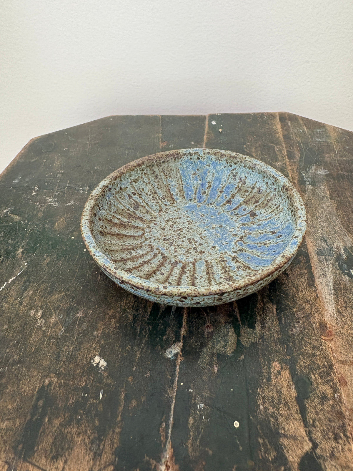 Blue Carved Dish