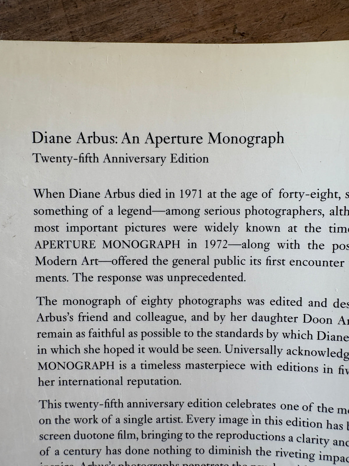 Diane Arbus: An Aperture Monograph — Twenty-fifth Anniversary Edition
