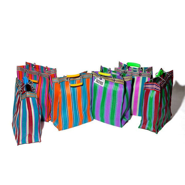 RECYCLED PLASTIC STRIPE BAG - Rectangle D15