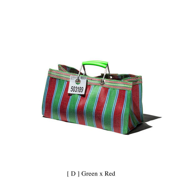 RECYCLED PLASTIC STRIPE BAG - Wide