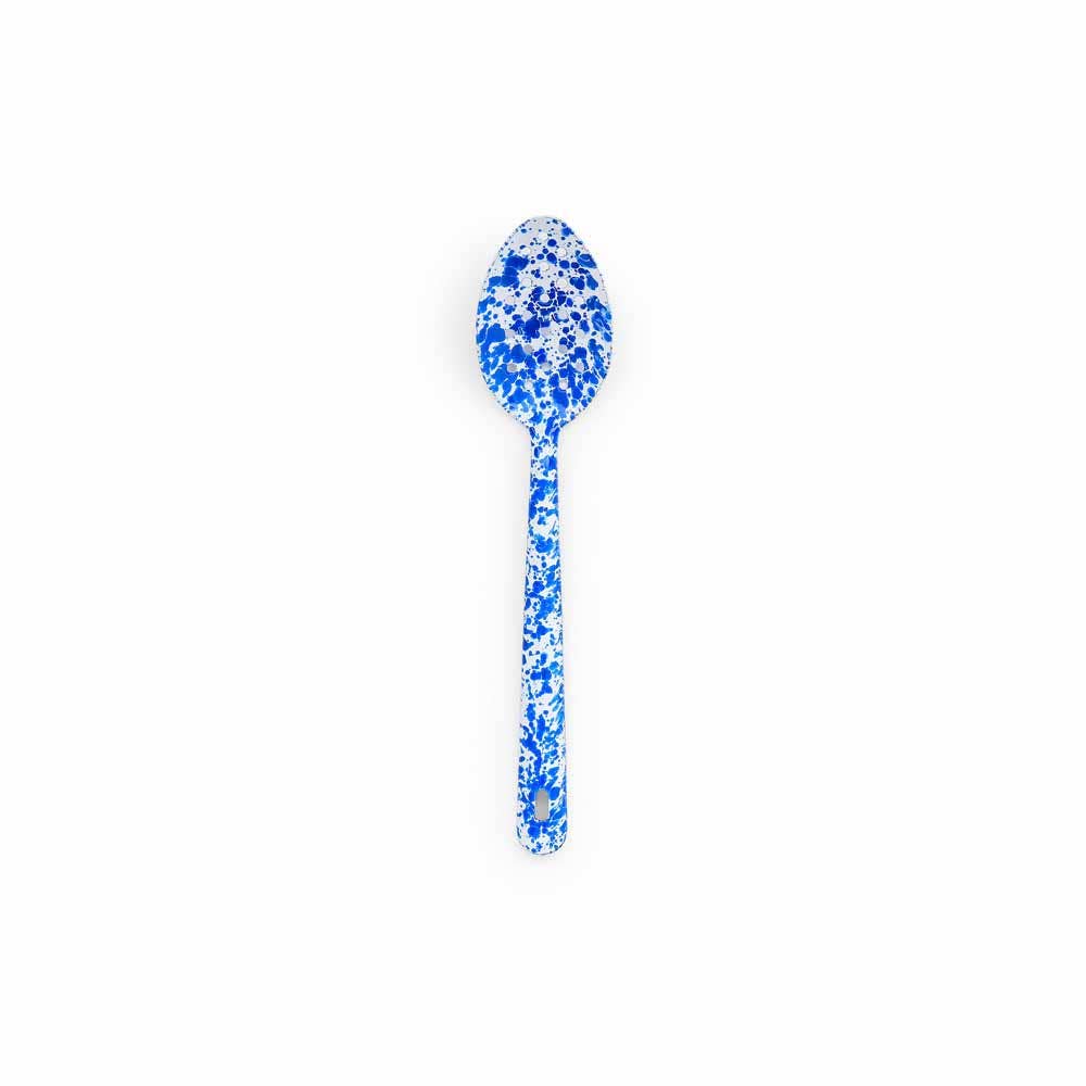 Splatter Enamelware Large Slotted Spoon