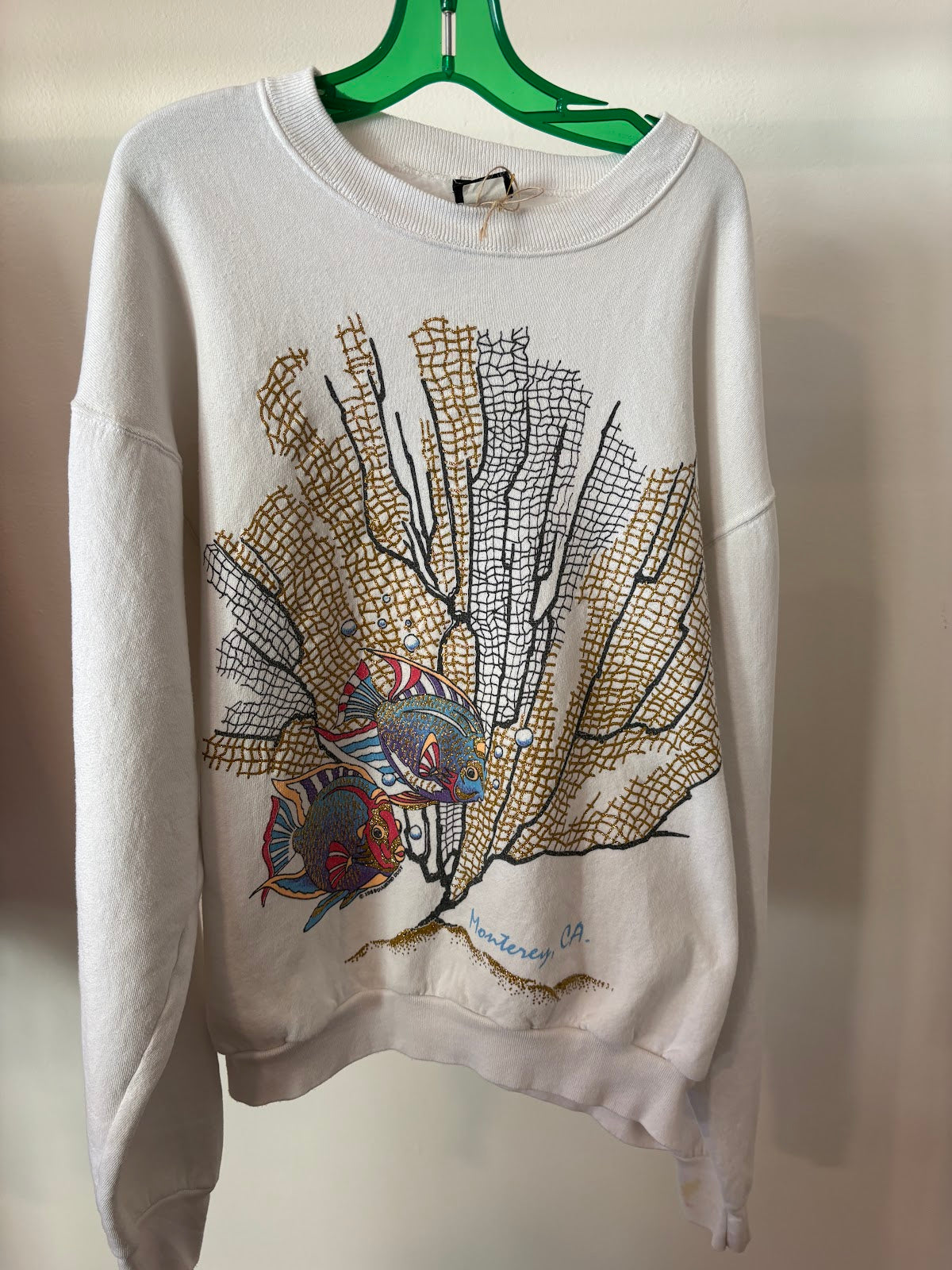 Diamond Dust Beaded Lionfish Sweatshirt - front