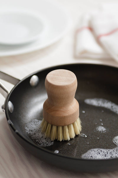 Fox Run Small Natural Dish Brush with Fiber Bristles, 3"