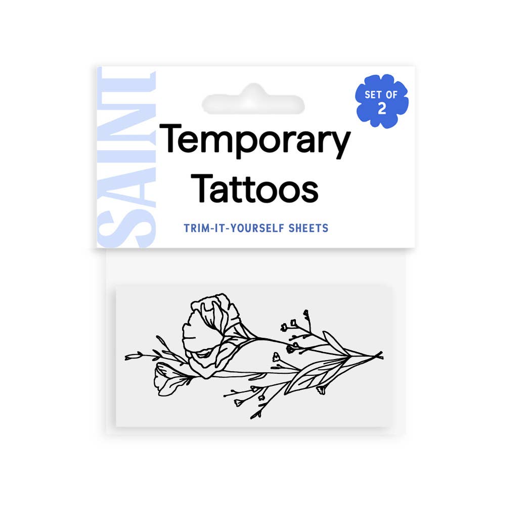 California Poppy Temporary Tattoos