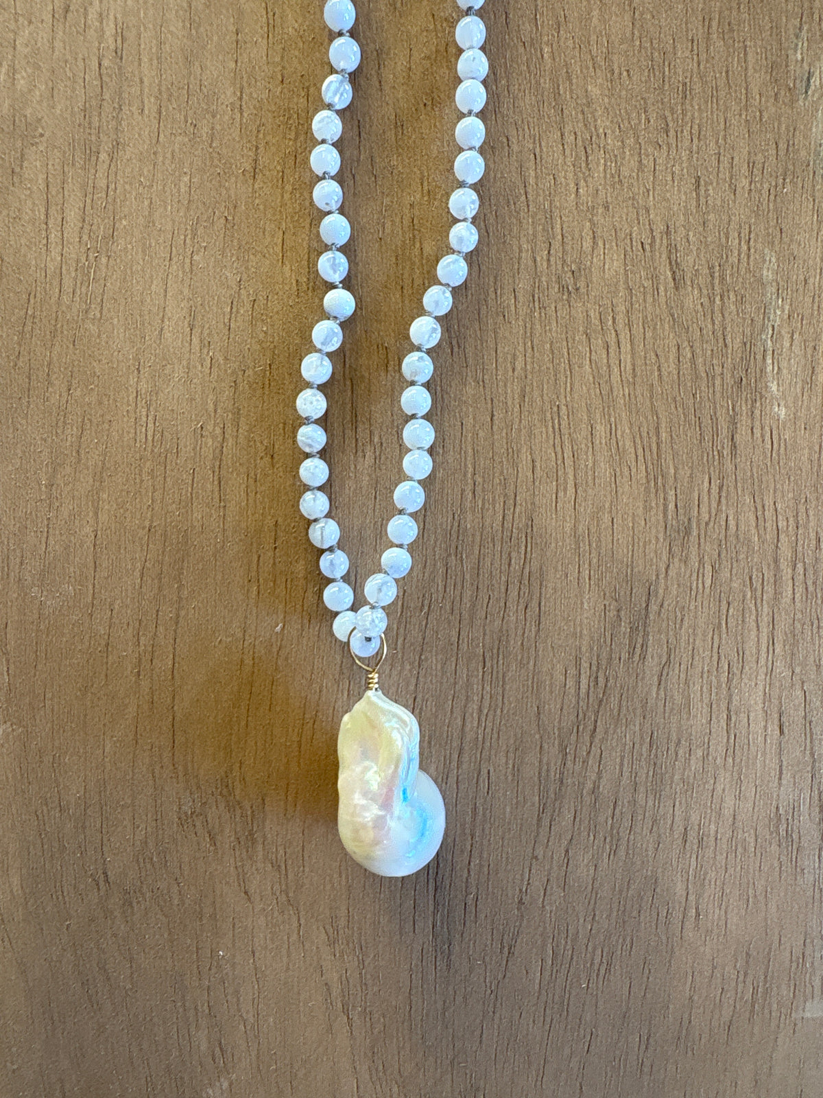 Lace and Agate Necklace
