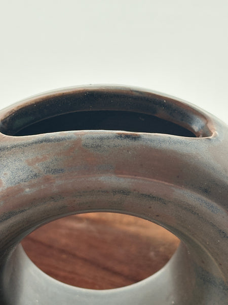 Loop Vase Medium Green/Brown Glaze SAMPLE