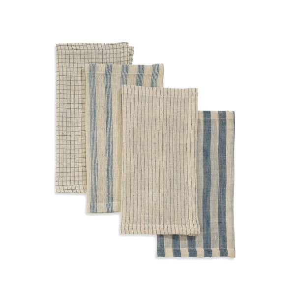 Handwoven Organic Cotton Blue Napkins