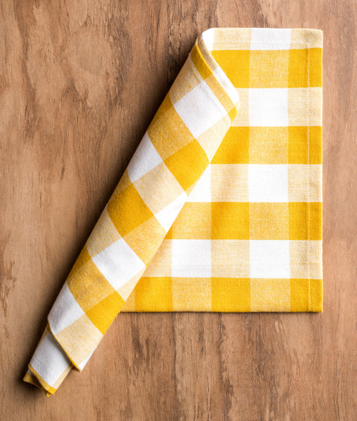 Golden Checked Napkins