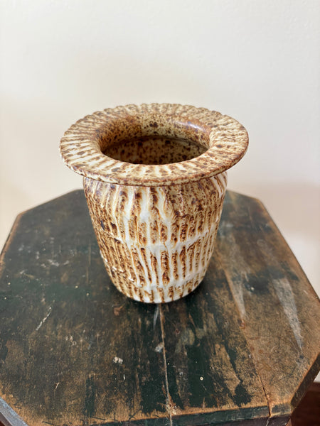 Large Rim Carved Vessel