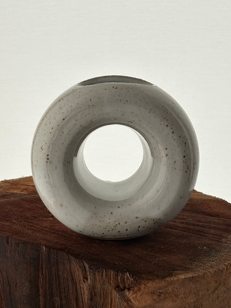 Shiny White Loop Vase SAMPLE