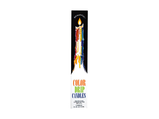 2 PACK BEAUTIFUL COLOR DRIP CANDLES