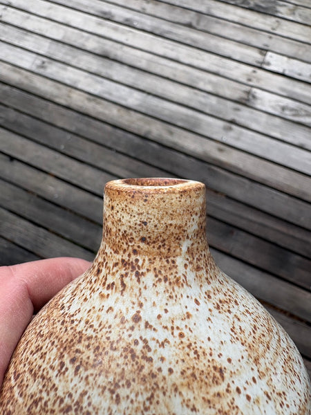 Speckled White Vase — Small