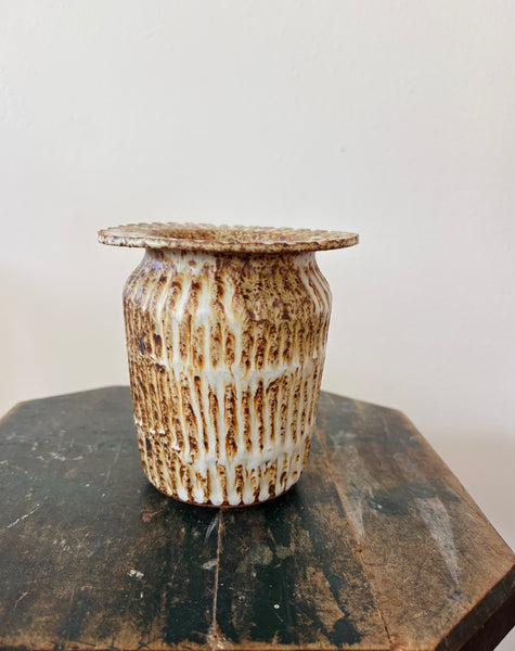 Large Rim Carved Vessel