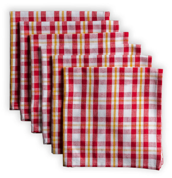 Red and Yellow Checked Napkins