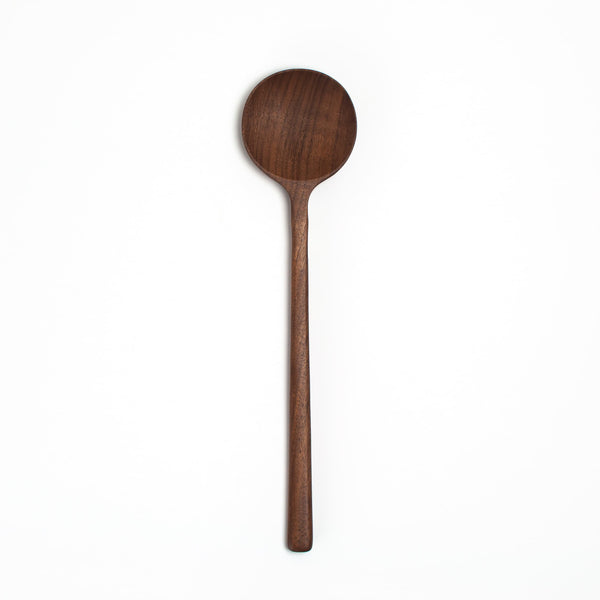 12’’ Walnut Wooden Round Spoon