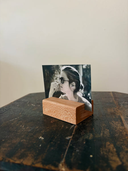 Natural Wood Photo Holders | Set of 2