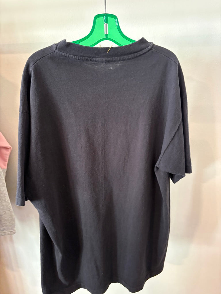 Black Long-Sleeve, Red & Green Palm Graphic