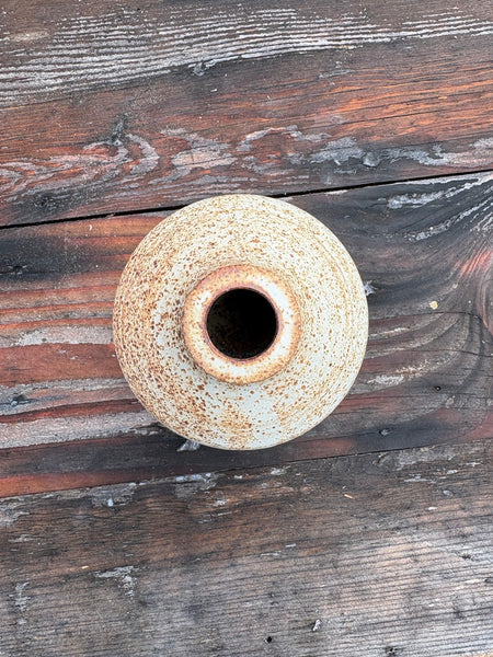 Speckled White Vase — Small