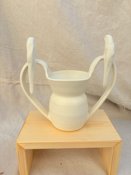 Pair of Parrots Amphora Vase