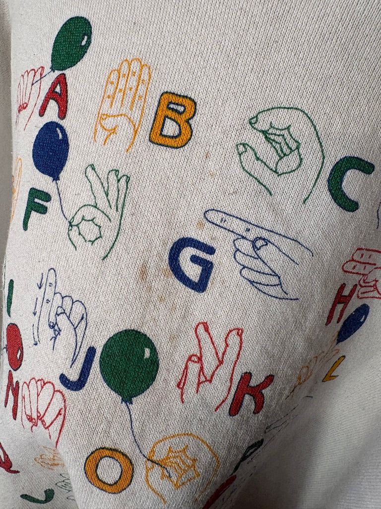 Vintage Sign Language Alphabet Sweatshirt