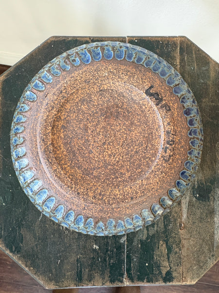 Small Blue Carved Bowl