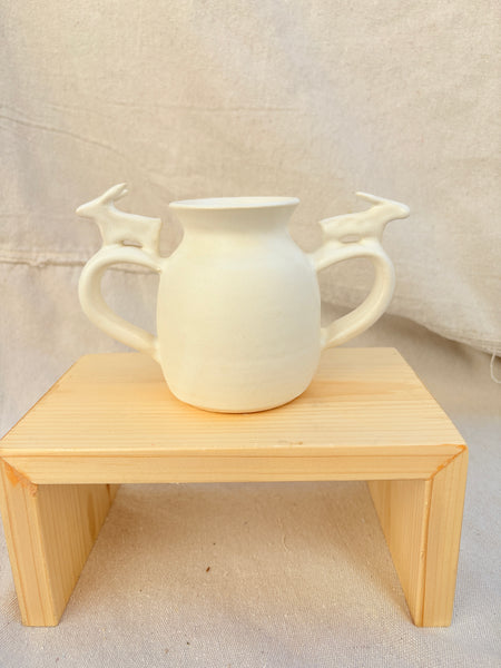 Pair of Rabbits Amphora Vase