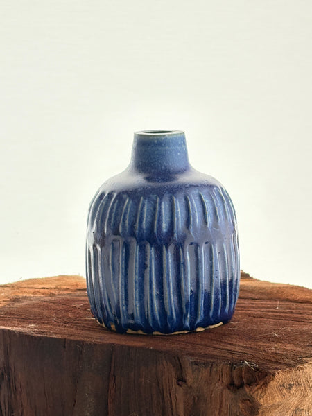 Blue Carved Vessel SAMPLE
