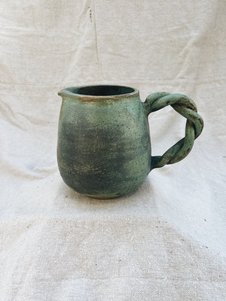 Blue Green Twisted Rope Pitcher