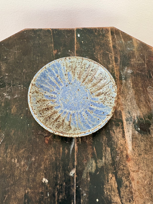 Blue Carved Dish