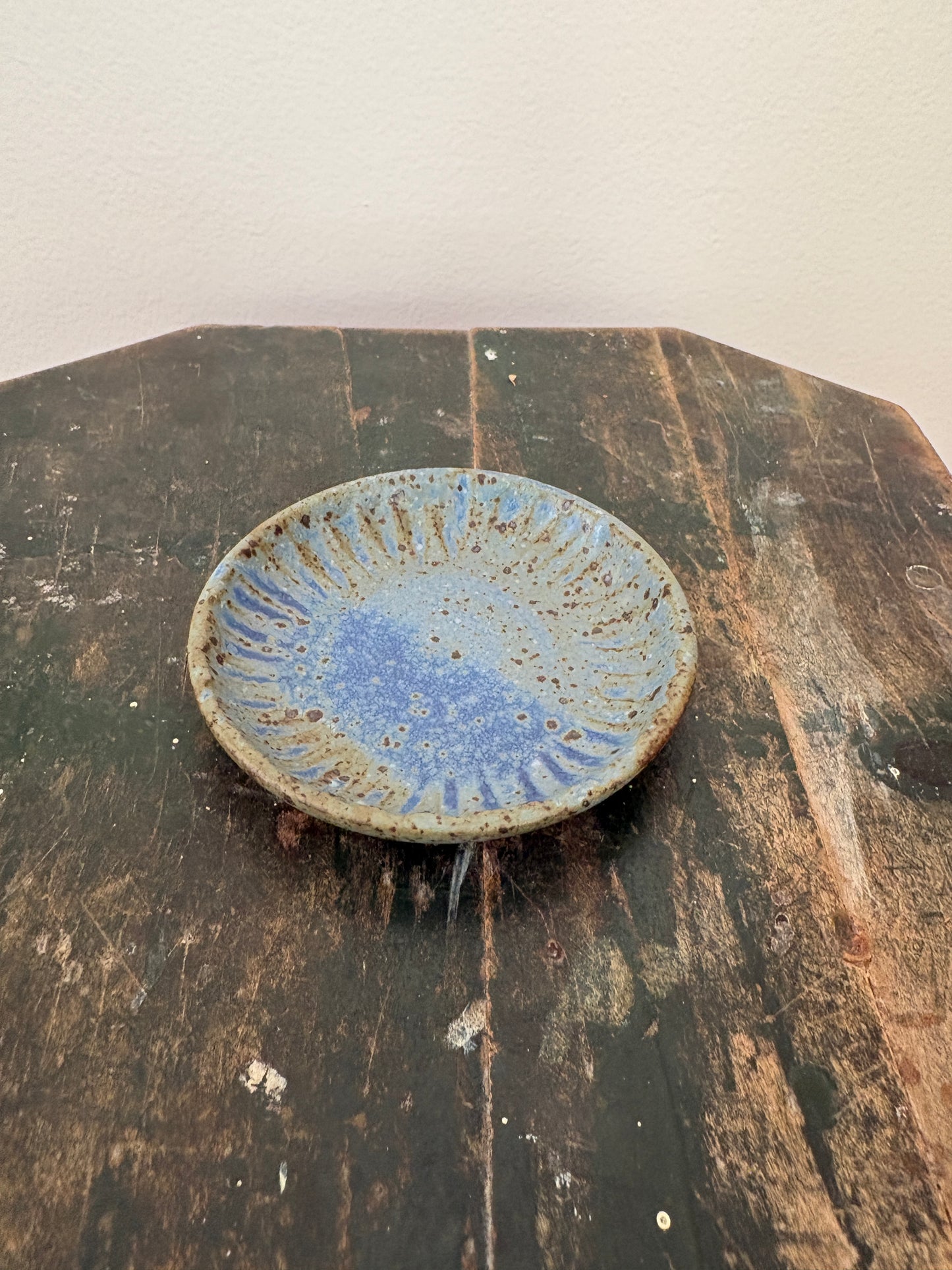 Blue Carved Dish