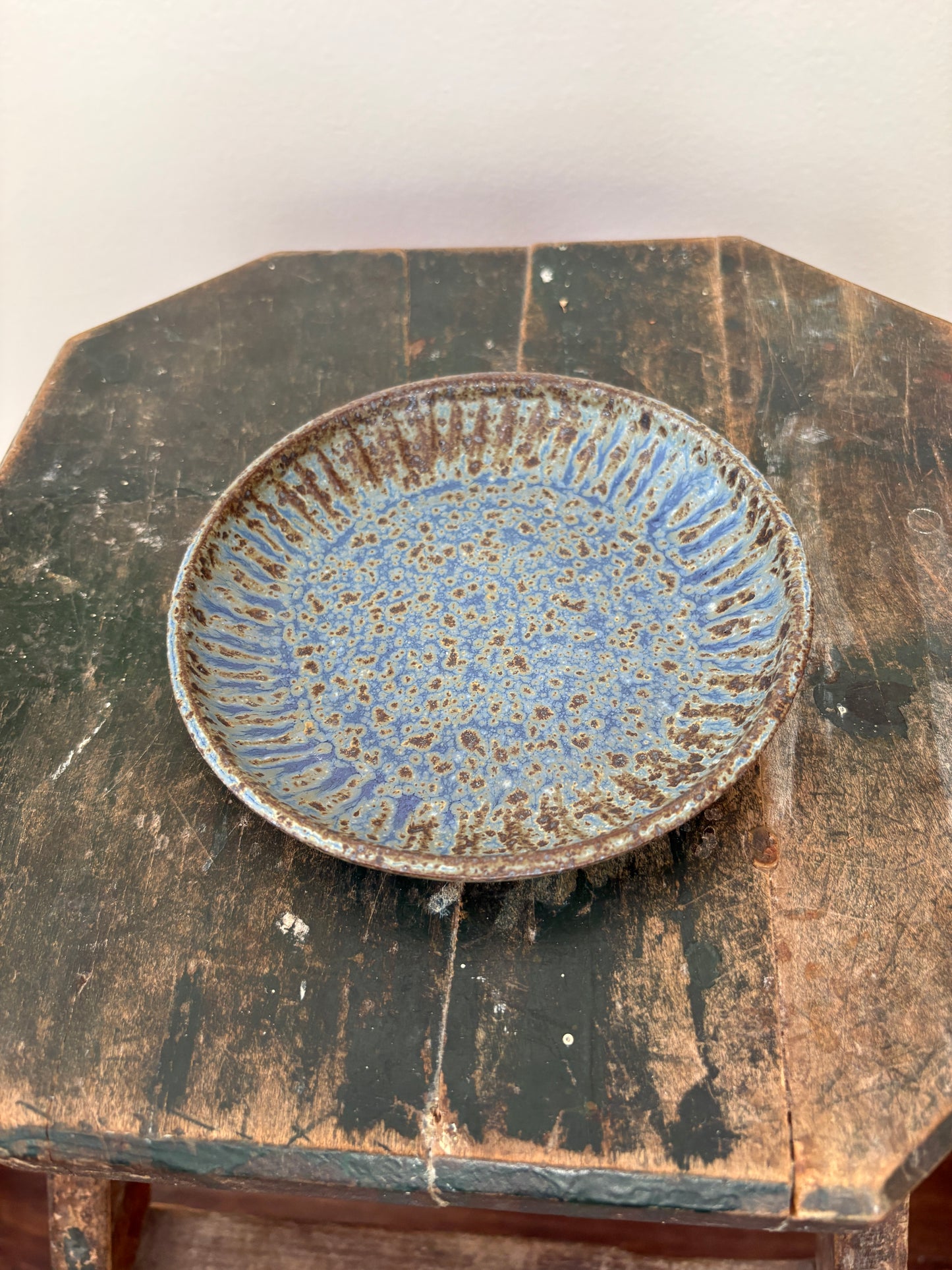 Blue Carved Dish