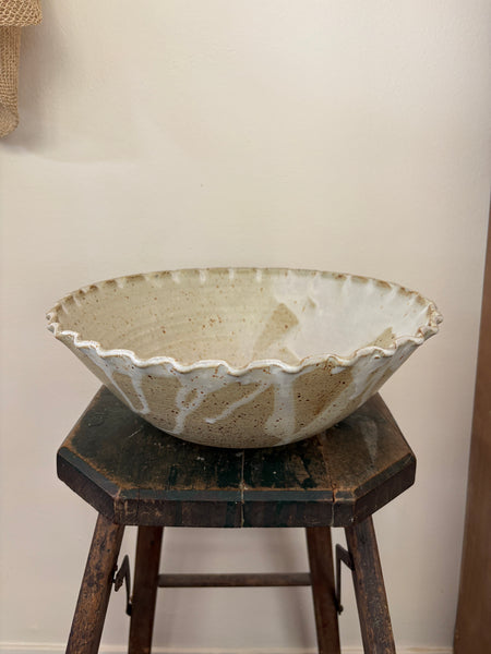 White Ruffle Bowl