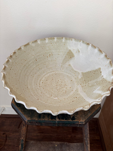 White Ruffle Bowl