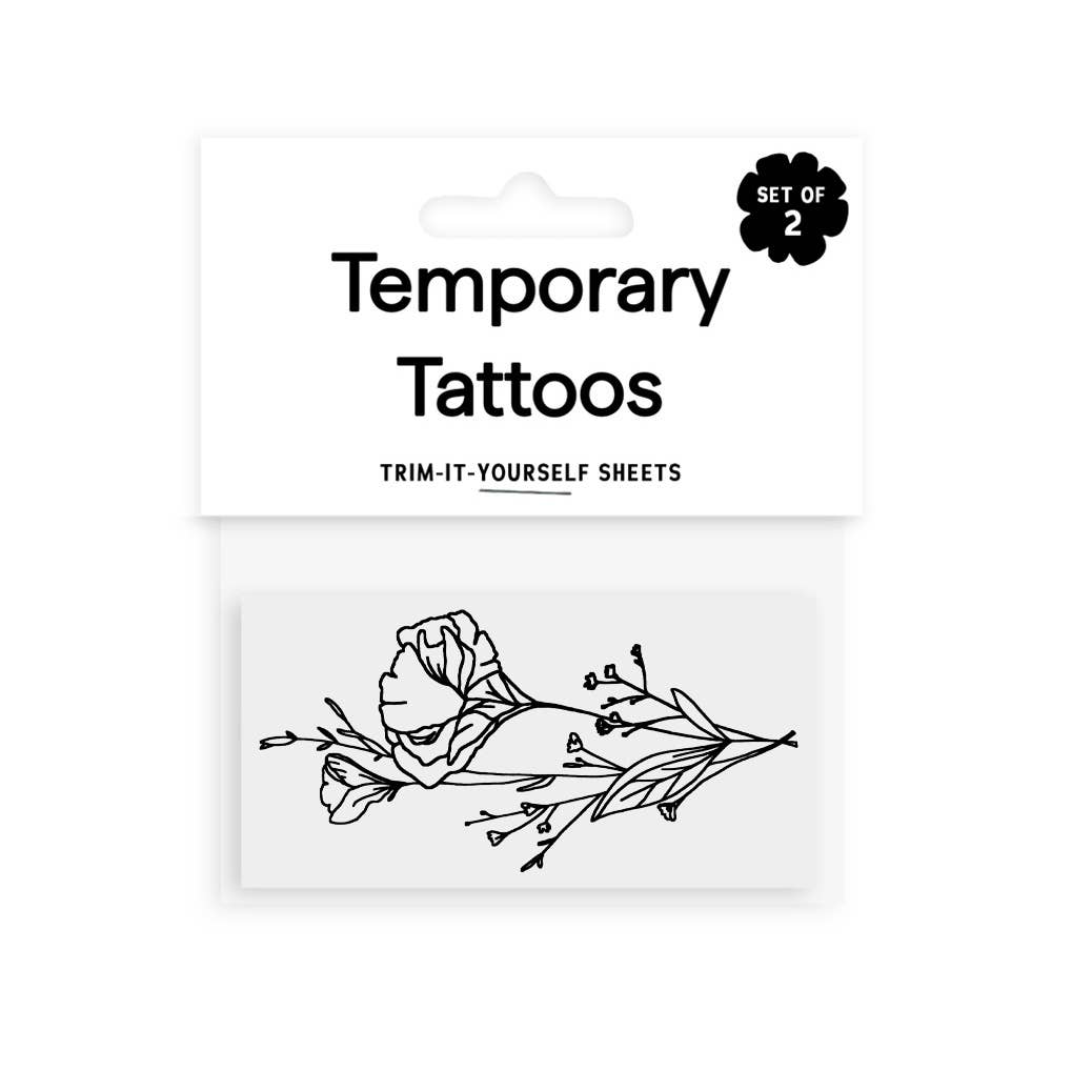 California Poppy Temporary Tattoos