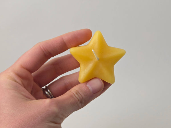 Floating Classic Star Beeswax Candle