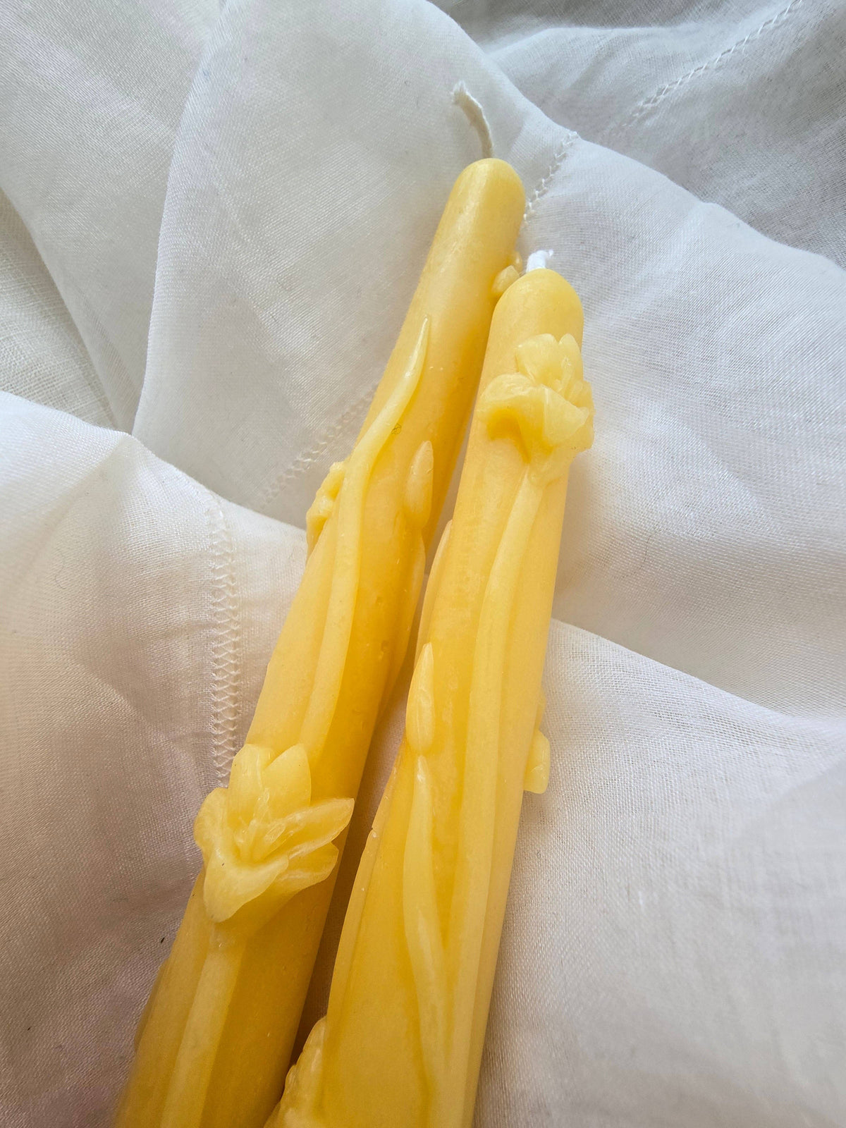 Floral Tapers  Candles- Set of 2 |