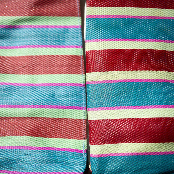 RECYCLED PLASTIC STRIPE BAG - Rectangle D15