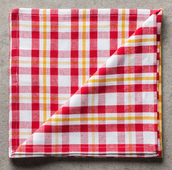Red and Yellow Checked Napkins