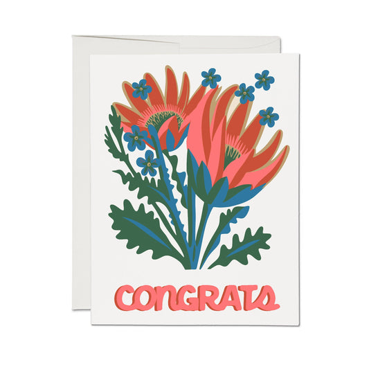 Congrats Flower greeting card