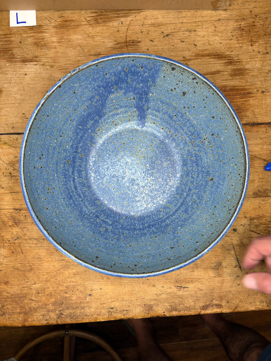 Small Blue Ruffle Bowl