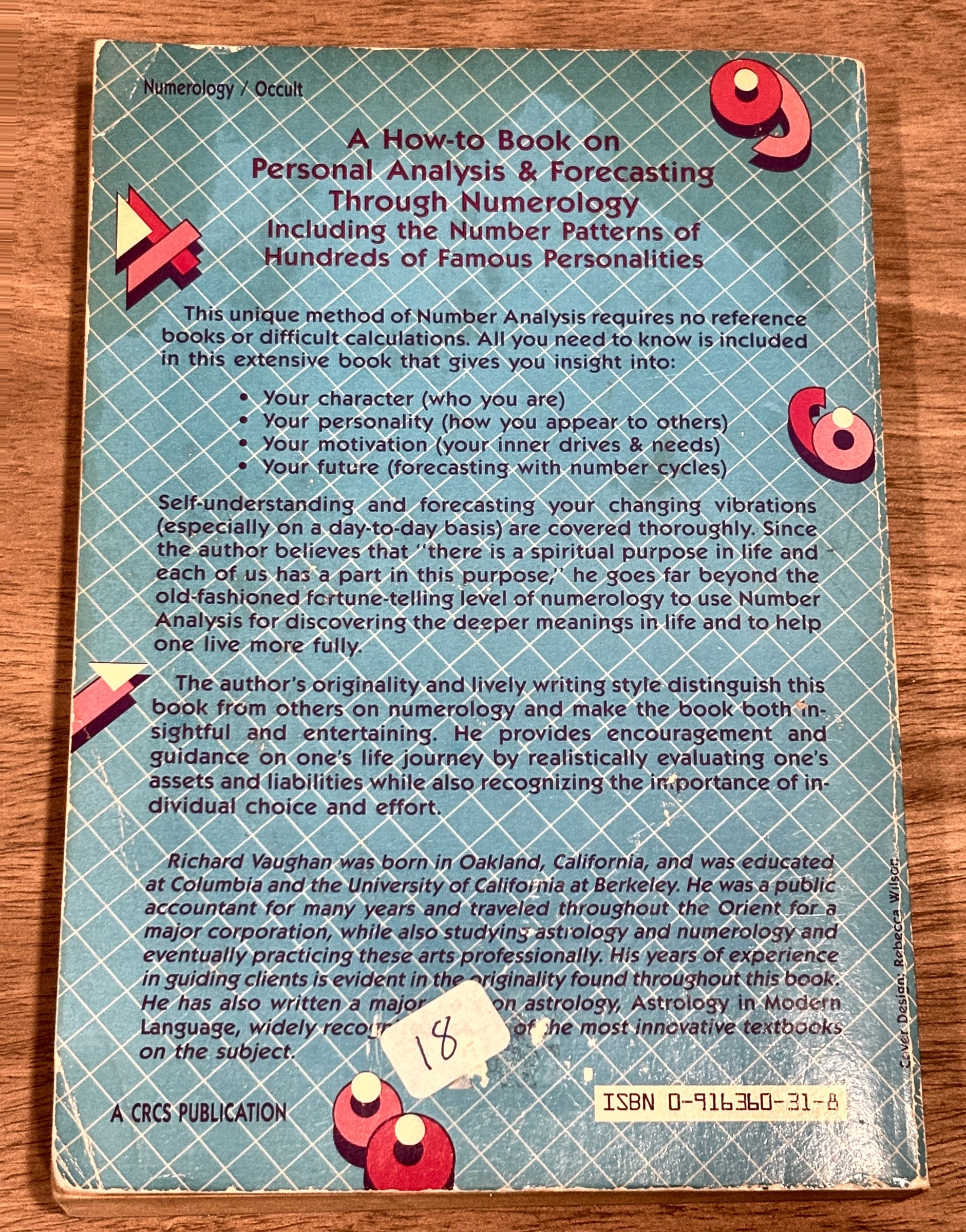Numbers as Symbols for Self-Discovery — back cover