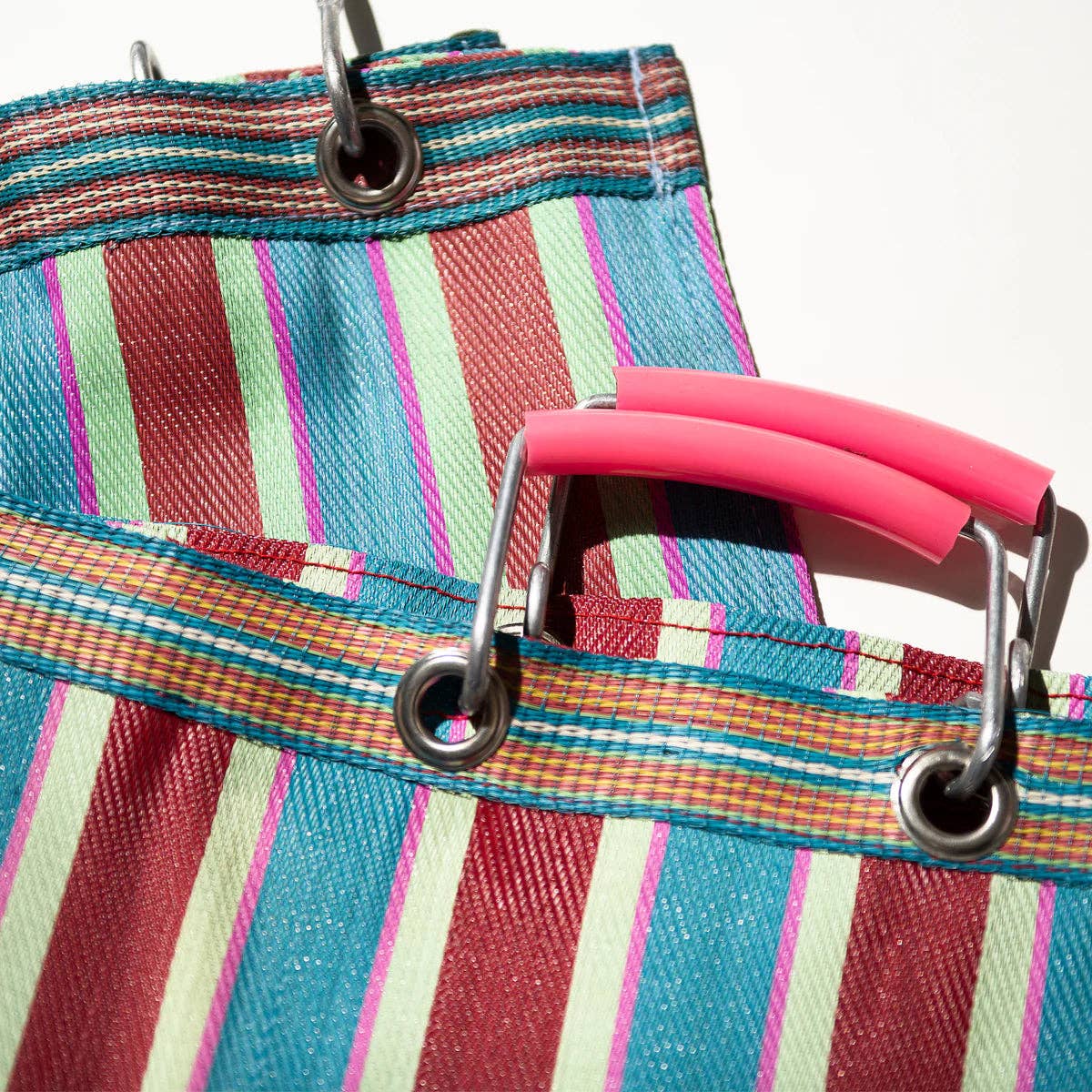 RECYCLED PLASTIC STRIPE BAG - Rectangle D15