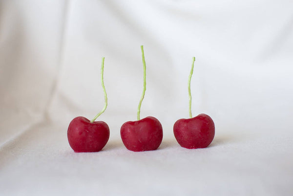Cherry Beeswax Birthday Candles