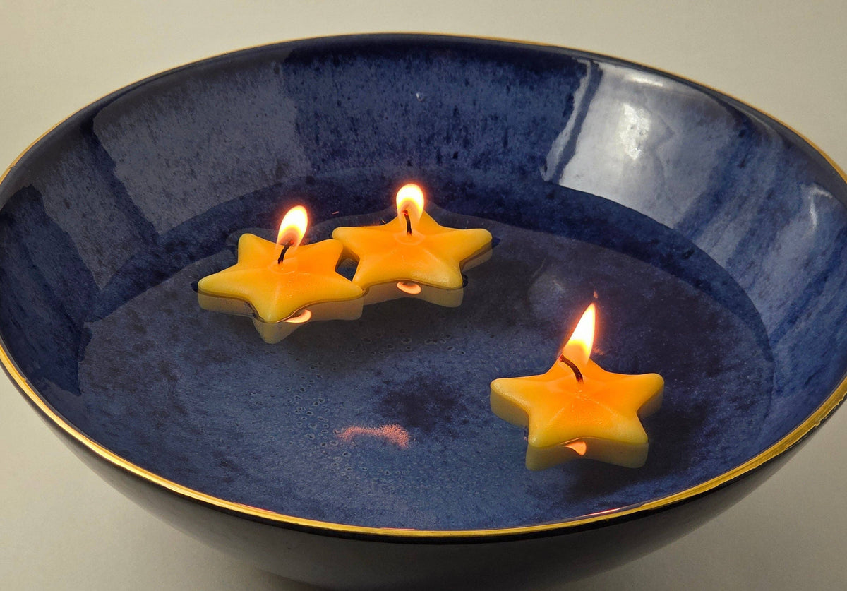 Floating Classic Star Beeswax Candle