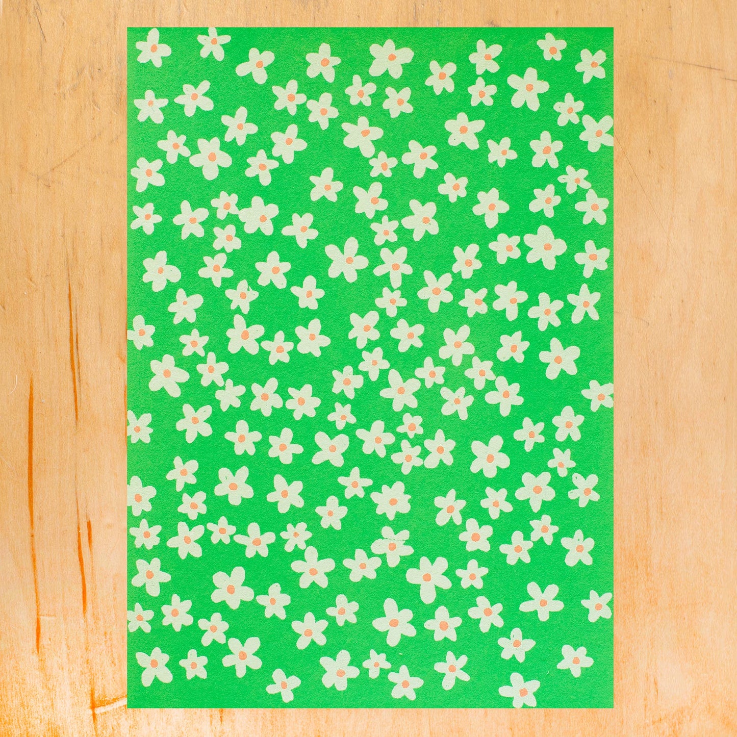 GREEN DAISIES GREETING CARD