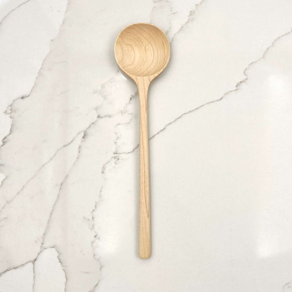12" Maple Wooden Round Spoon