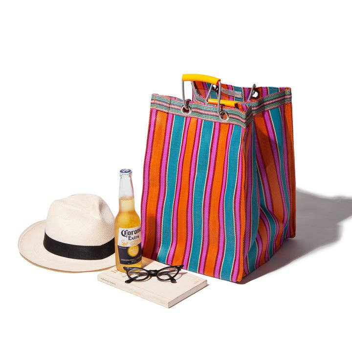 RECYCLED PLASTIC STRIPE BAG - Rectangle